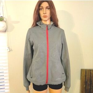 Eddie Bauer jacket Medium Gray First Ascent Hooded fleece lined